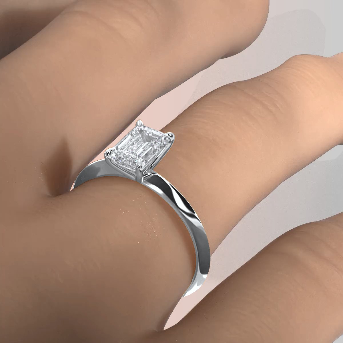 3g 2.2mm Claw Prong Solitaire Style Lab Grown Diamond Engagement Ring IGI Certified 1.00 Ctw.